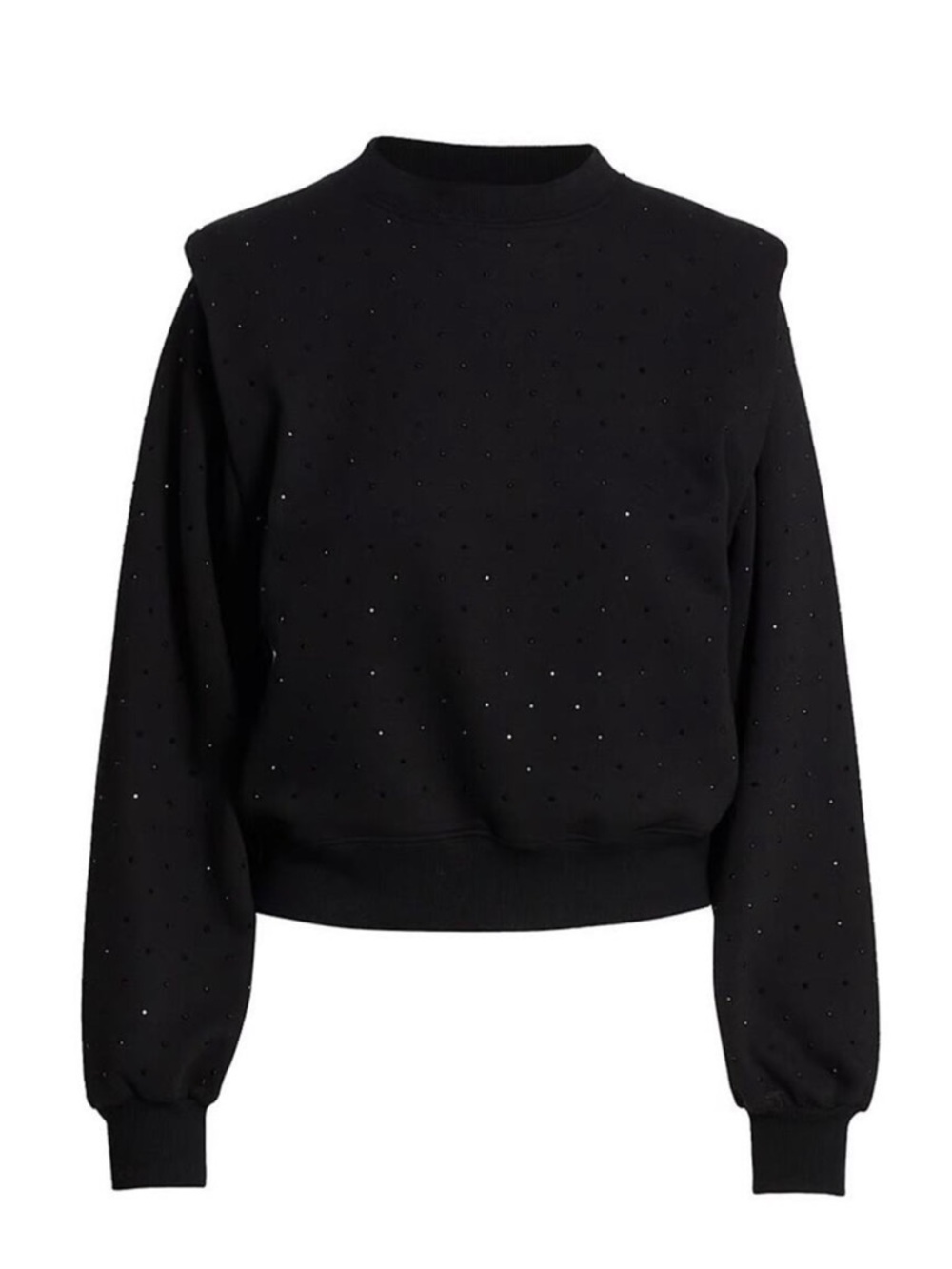 Generation Love Black Rhinestone-Studded Crewneck Sweatshirt